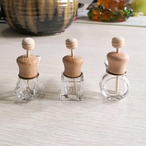 1pc Air Freshener Car Perfume Clip Fragrance Empty Glass Bottle for Essential Vent Outlet Ornament Auto-styling