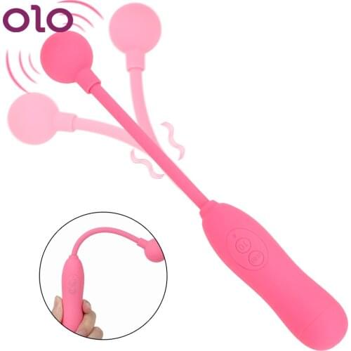 OLO 10 Frequency Full 360° Flexible Head Vibrator Silicone Bullet Egg Erotic Flirting Sex Toys For Women Nipple Anal Vibrator