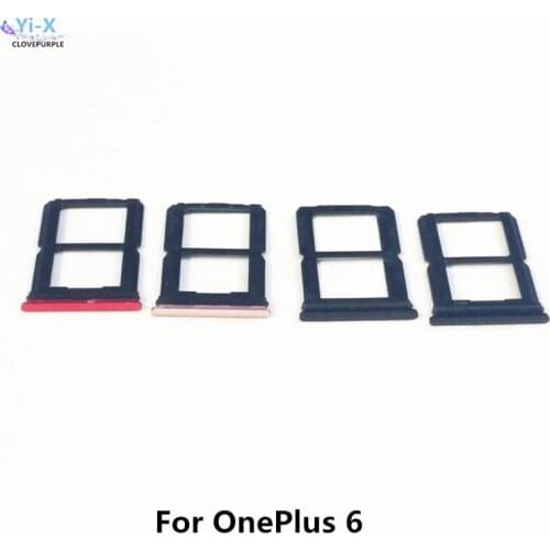 10pcs/lot SIM Card Tray Holder Slot Adapters For Oneplus 6 1+6 Phone Spare Parts