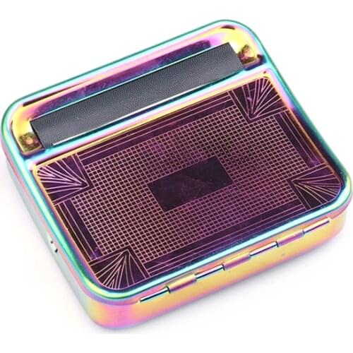 10Pcs Tobacco Rolling Box Metal Smoking Roller 70mm Automatic Paper Machine Cigarette Accessories Pipas Fumar Hier Drop Shipping