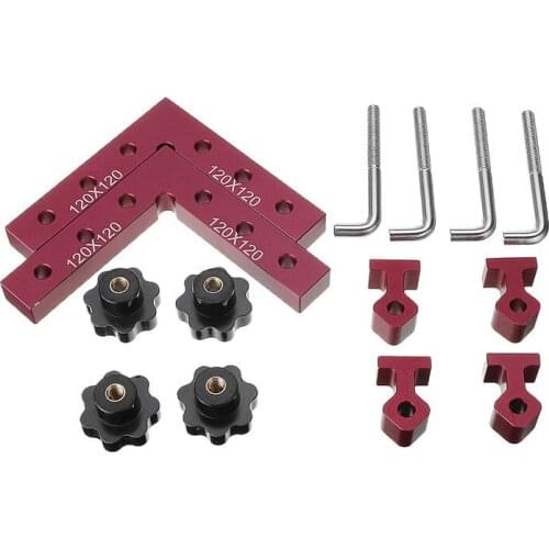 120/140/160mm 90 Degree L-shaped Auxiliary Fixture Positioning Panel Fixing Clip Woodworking Clamping Tool