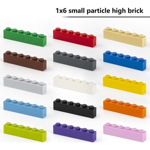 1x6 40pcs 100g small particle high brick Assemble building blocks Compatible with multi-brand blocks DIY