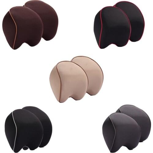 2pcs Car Headrest Memory Foam Seat Head Neck Pillow Auto Seat Massage Cushion for Mercedes BENZ Holden Honda Hyundai Car Styling