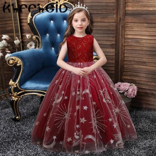 2021 summer new girl sleeveless net yarn princess childrens party banquet evening dress toddler Christmas stage performance dre