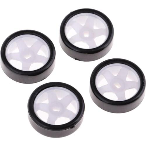 4 Pcs 1:28 RC Racing Car Hub Wheels Tires Car Toy Model Accs