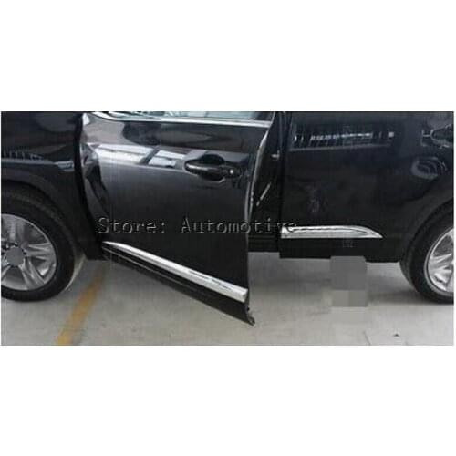ABS Chrome side door body molding cover trim 4pcs for Toyota Highlander 2014 2015 2016