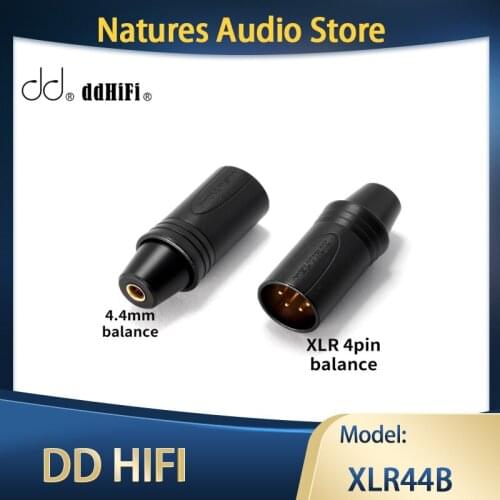 DD ddHiFi XLR44B XLR 4pin to 4.4mm Balanced Adapter, Adapt XLR Traditional Desktop Devices to 4.4mm Audio Devices or Earphones