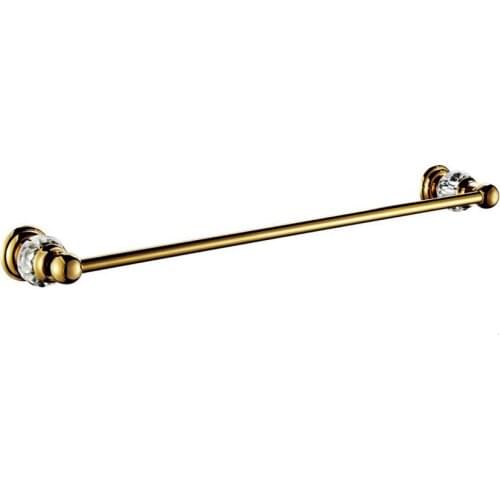 Free shipping gold finish Crystal single towel bar