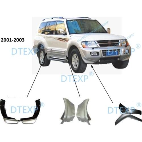 2 piece Rear Mudguard FOR Pajero V73 pair Front Bumper Board for MONTERO 2000-2003 V75 V77 Mr520209 for Shogun 5 doors