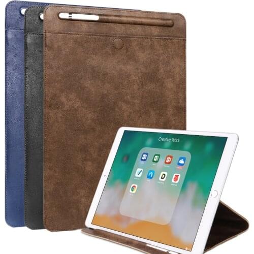 PU Sleeve Case for iPad Pro 10.5 Pouch Bag with Pencil Holder case for iPad 9.7 2018 Air 3 2 1 Pro 11 stand for ipad 10.2 2019