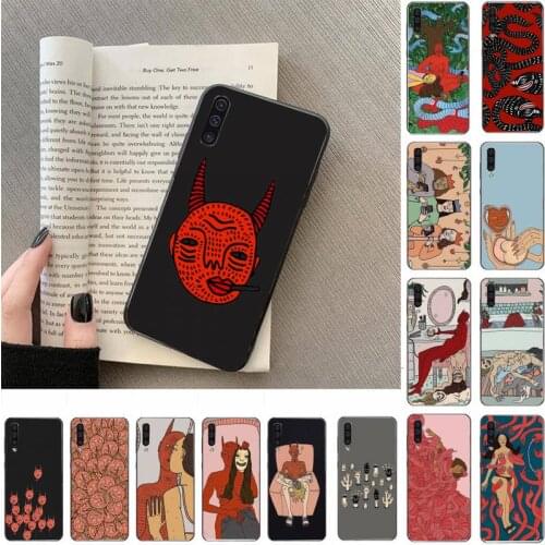 Polly nem pintura arte suave preto Phone Case For Samsung Galaxy a50 A30S A50S a71 70 a10 case samsung a51 case