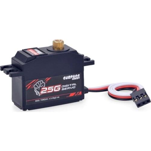 SURPASS Hobby S0025M Metal Gear 3.0KG Digital Servo for RC Airplane Robot 1/12 RC Monster Car Boat Duct Plane