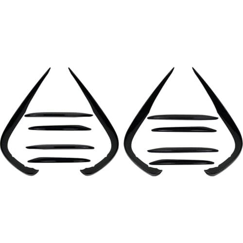 NEW-6Pcs Front Bumper Fog Lamp Eyebrow Grille Cover Trim Spoiler for Mercedes-Benz E Class W213 E200 E260 E300 2016-2020