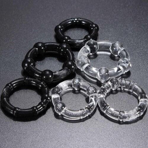 Penis Delay Ring Adult Products Sex Pleasure TPE Dildo Ring for Male Masturbators