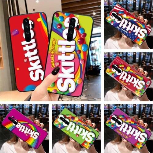S-Skittles Sweet Sour Fruit Candies Box Phone Case for Redmi 9A 8A 7 6 6A Note 10 9 8 8T Pro Max Redmi 9 K20 K30 Pro