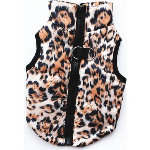 Leopard Warm Pet Clothing for Small Dog Clothes Dog Coat Jacket Puppy Winter Pet Clothes For Dogs Costume Vest Apparel Chihuahua