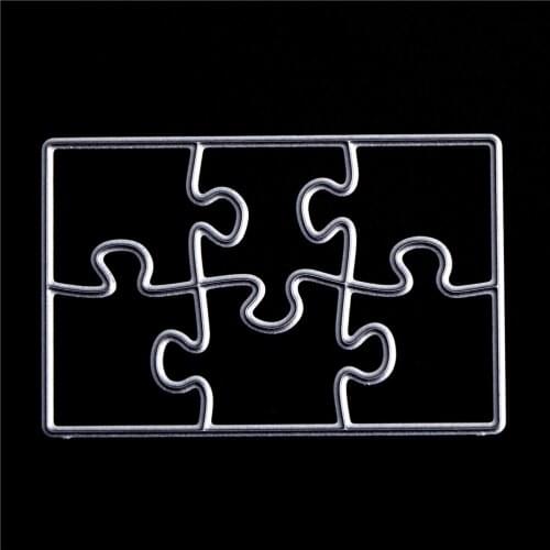 Metal cutting die Rectangle puzzle Jigsaw Cut Dies Stencils For DIY Scrapbooking Card Album Photo Decoration