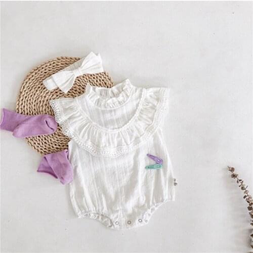 Lovely cozy baby girls romper sleeveless infant kids jumpsuit for girls clothing set toddler baby overalls children pajamas suit