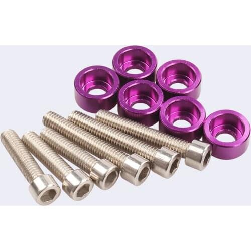 Car modification aluminum alloy gasket decorative cup gasket set 6mm 6 pieces WH-1007