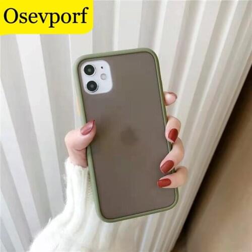 Mint Hybrid Matte Bumper Phone PP Case For iPhone 11 Pro Max SE2 XR XS Max X 6S 6 8 7 Plus Shockproof Soft TPU Silicone Capinhas