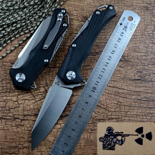 New D2 Blade G10 Handle Pocket Knife Jungle Edge JK3287GB Flipper Open Outdoor Hunting Tactical Collection Tools