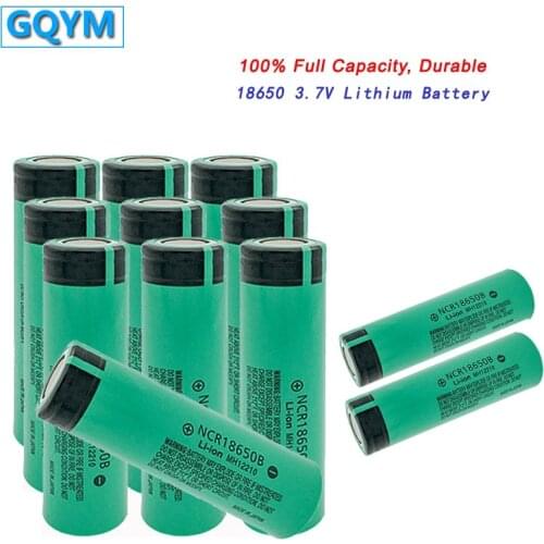 New MJKAA 9PCS NCR 18650 Li-ion Rechargeable Battery 3.7V 3400mAh NCR18650B for Flashlight Batteries