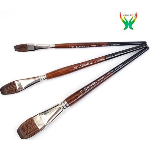 Original Spain ESCODA 1543 Flat head watercolor brush one stroke flat head brush artificial mink hair Art supplies