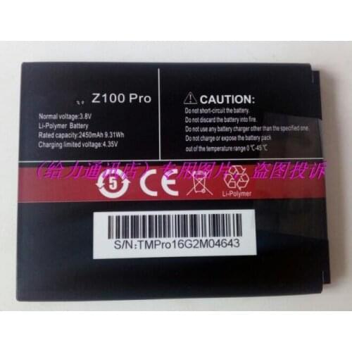 CUBOT Z100 & Z100 PRO Original 2450mAh Li-ion Battery Replacement for CUBOT Z100 & Z100 PRO with phone holder