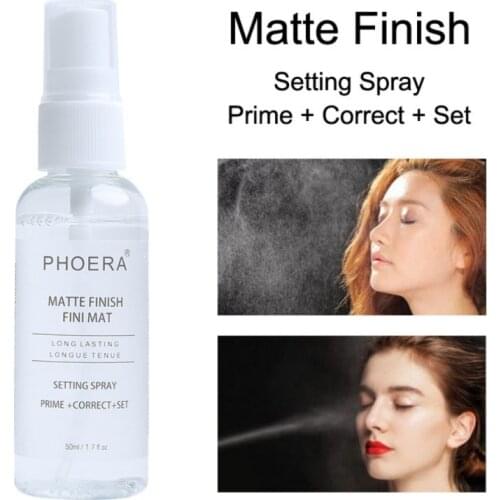 PHOERA Makeup Matt Bottle Setting Spray Moisturizing Oil-control Long Lasting Natural Makeup Fix Foundation Make Up Spray FW65