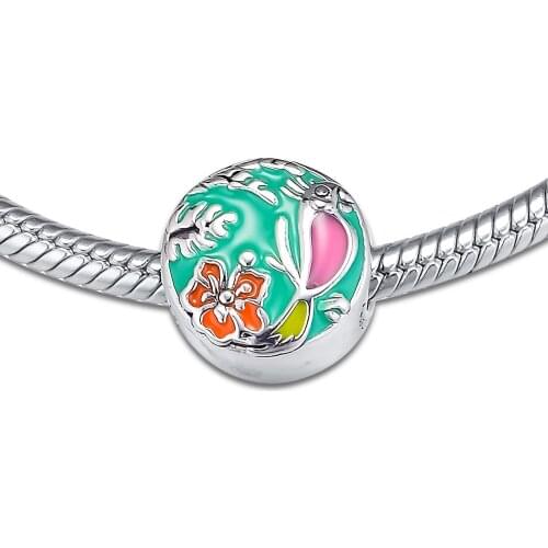 Fits for Pandora Charms Bracelet Enchanted Tiki Room Beads 100% 925 Sterling Silver Jewelry Free Shipping