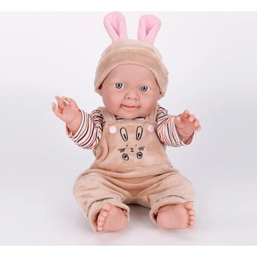 30cm Silicone Bebe Reborn Dolls For Girls Full Silicone Lifelike Reborn Doll Toy Clothes Suit Soft Baby Doll Reborn Toddler Gift