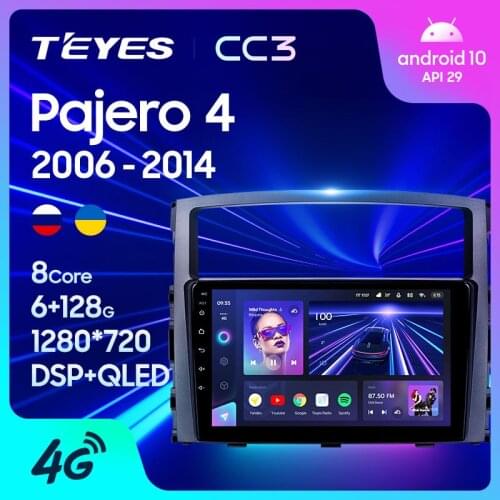 TEYES CC3 For Mitsubishi Pajero 4 V80 V90 2006 - 2014 Car Radio Multimedia Video Player Navigation stereo GPS No 2din 2 din DVD