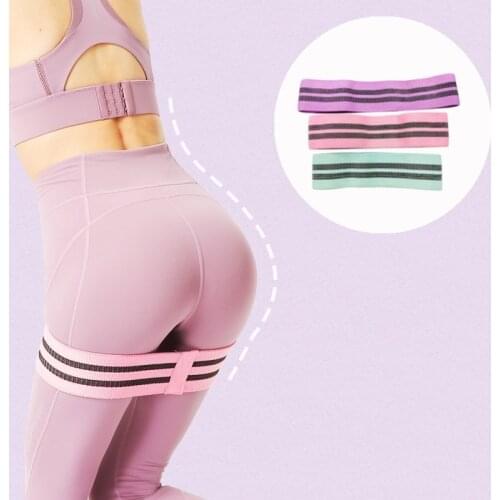 Workout Fitness Hip Loop Resistance Bands Anti-slip Squats Expander Strength Rubber Bands Yoga Gym Training Braided Elastic Band
