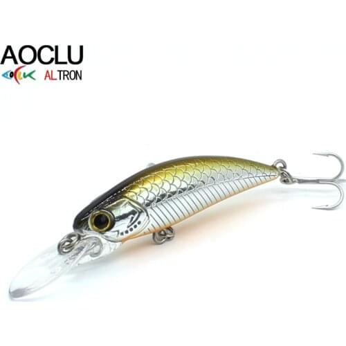 AOCLU wobbler Jerkbait 6 Colors 50mm 3.5g Hard Bait Minnow Fishing lures Bass Fresh Salt water VMC hooks tackle
