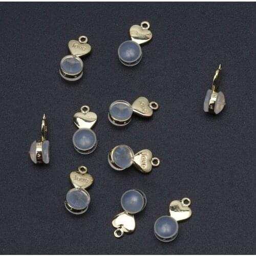 10Pcs Heart Earring Back With DIY Hole Safe Ear Studs Nuts Earings Lifters Replacement for All Types of Earring Posts