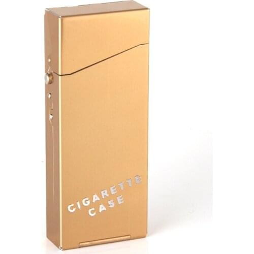 Womens Slim and Extra-long Cigarette Case 20pcs Aluminum Alloy Refined Cigarette Case Gadgets for Women Smoking Accessories