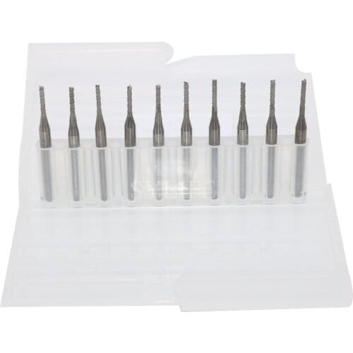 1.4 x 3.175mm Carbide End Mill Engraving Bits Cutting Tidy Rotary Burr 10pcs