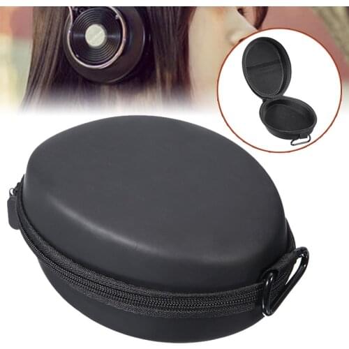1pc Earphone Case Black Headset Storage New Protection Carrying Hard Case Bag Storage For Earphone 19x14x8cm