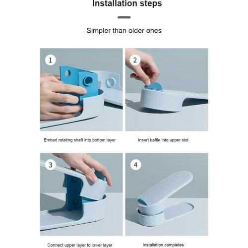 28*12*7CM 5/1Pcs 3Colours Shoe Cabinet To Store Shoes Adjustable Space Saving Shoe Double-layer Slippers Layered Shoe Rack