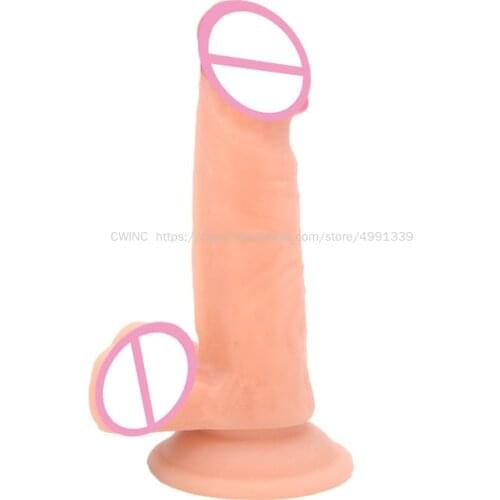 4 Inches Small Size Vaginal Sex Toy Dildo for Beginner with Suction Base Hands Free