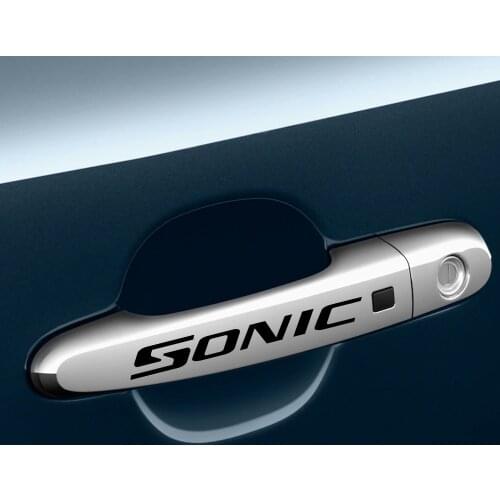 4PCS Car Decoration Door Handle Vinyl PVC Stickers For Chevrolet Sonic Auto Trim Reflective Captivation Decals Car Accessories