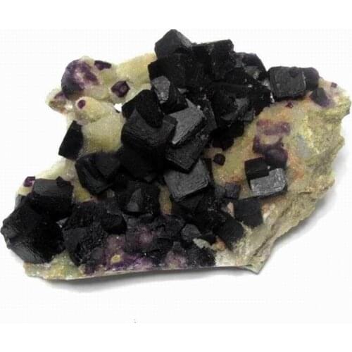 430g Purple Fluorite Cluster on Matrix - crystals and stones healing Mineral specimen Home Decor feng shui decoration