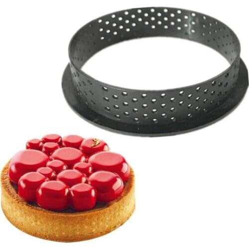 5Pcs Mousse Mold Circle Cutter Decorating Tool French Dessert DIY Cake Perforated Tart Ring Bakeware Round Heart Square Shape