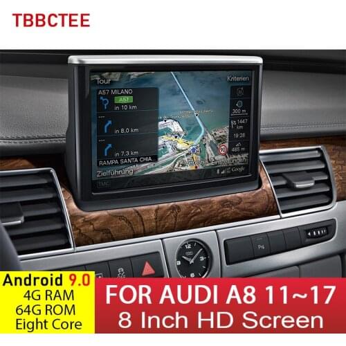 Android 9.0 Wireless CarPlay 4+64G For Audi A8 4H 2011~2018 MMI 3G RMC Car Multimedia Player Auto Radio GPS Navigation WiFi BT