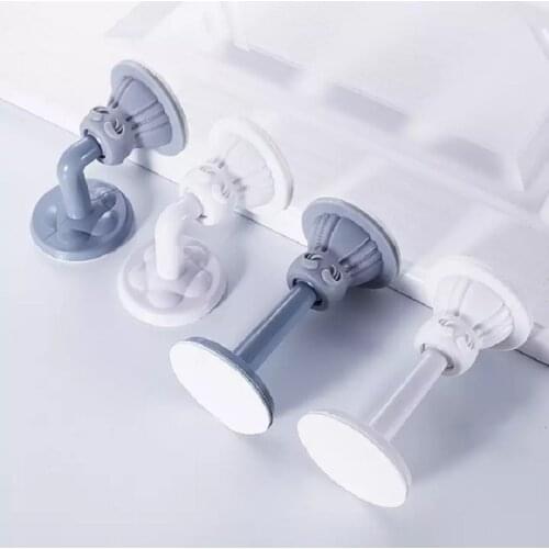 ABS Silicone Suction Type Silent Door Stopper Non Punching Self Adhesive Door Stop Anti-bump Door Holder for Bedroom Bathroom