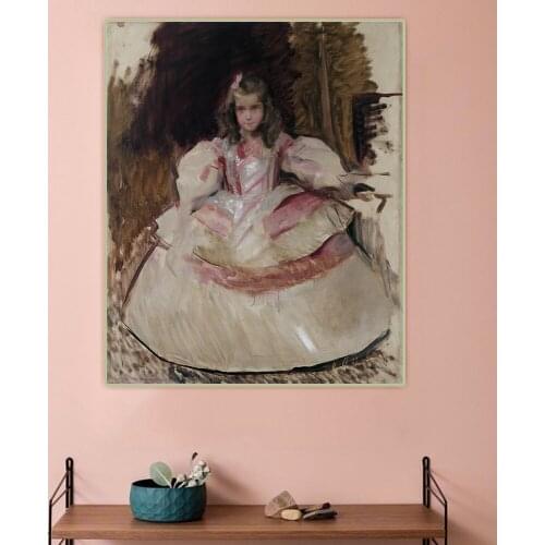 Citon Joaquin Sorolla《Maria Figuero,the girl,dressed as a Menina》Canvas Art Oil Painting Decorative Picture Home Decoration