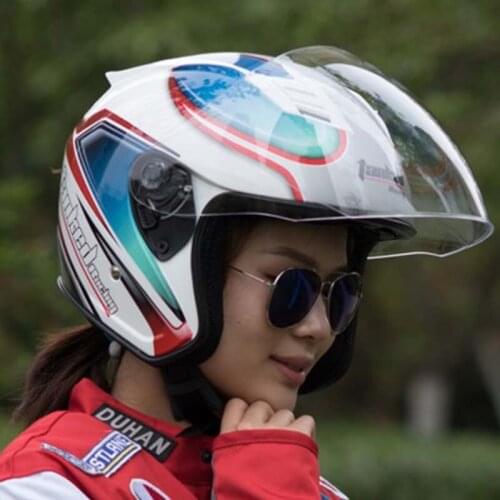 SPring Autumn Motorcycle helmet Tanked Racing half face motorbike helmets mad of ABS Reserved glasses slot