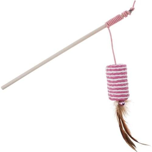 Dorakitten 1pc Cat Feather Teaser Ball Mouse Lollipop Fish Candy Bell Decor Pet Toy Cat Teaser Toy Pet Supplies Cat Favors