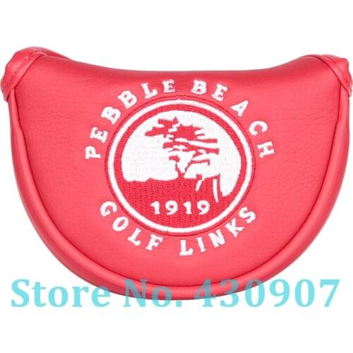 Pebble Beach Golf Small Mallet Cover Mallet Putter Club Head Cover with Magnetic Closure