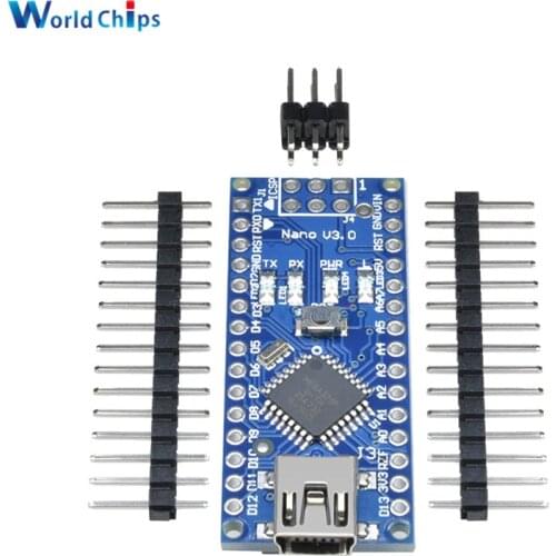 Classic Version! 10Pcs Mini USB Nano 3.0 Atmega328P-AU atmega328 Microcontroller for Arduino FT232 5V 16M Board Module With Pins